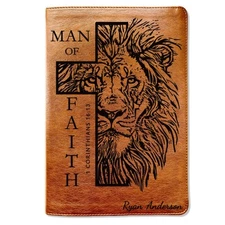 Personalized Bible for Men, NLT Reference, Custom Bible for men Name Engraved