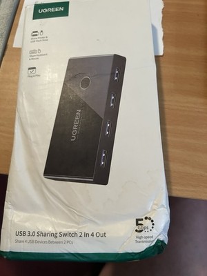 Sharing Switch 2 in 4 out USB 3.0 Ugreen Plug and Play Model US216