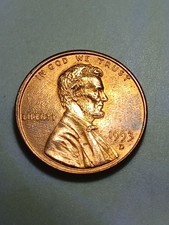 1993 D Lincoln Memorial Penny US 1c Coin With Mechanical Doubling