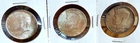 Lot of Three 1964 Kennedy Half Dollar Coins 90% Silver Toned
