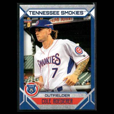 Cole Roederer 2023 Tennessee Smokies Team Set Baseball Card MLB NM