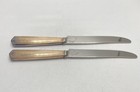 Silver-tone Dinner Knives 2 Piece Set Scroll Pattern Stainless Steel Blades — photo 5