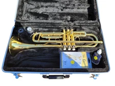 Trumpet Bundy Gold Brass Bb Trumpet With Mouthpiece Care Kit and Case
