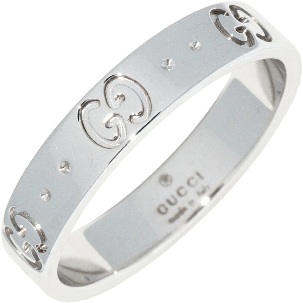 Bague Gucci K18 WG Icon US6.75 A Excellent état Bijoux