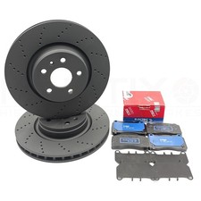 FÜR TESLA MODEL S X 5YJS 5YJX GELOCHTE BREMSSCHEIBEN VORNE TRW EV BELÄGE 1025099-00-B