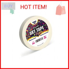 White Art Tape Medium Tack - Masking Artists Tape for Drafting Art Watercolor Pa