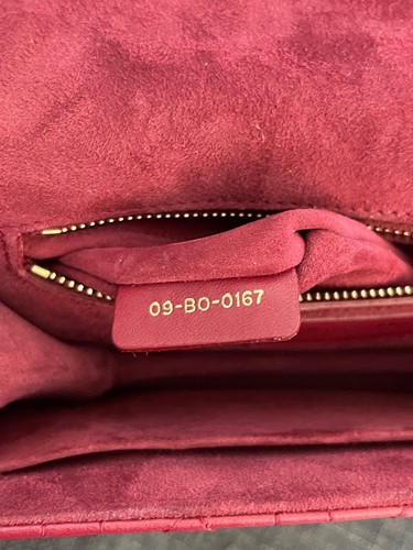 DIOR full set RED FUCHSIA QUILTED LAMBSKIN CANNAGE SMALL DIORADDICT FLAP BAG - Foto 6 di 16