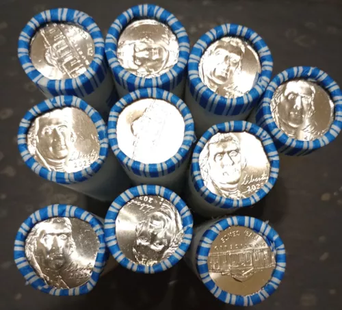 2023-D Jefferson Nickel Roll (1) BU. Unopened full steps Uncirculated 