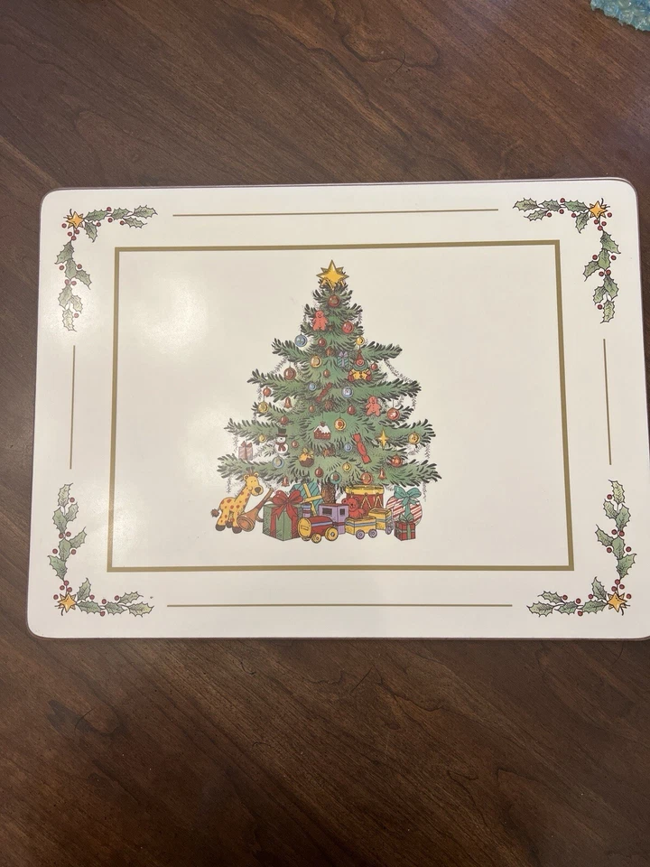 Christmas Tree Pimpernel Cork Backed Placemat Set Of 8 Made In England - Image 2 of 4
