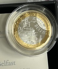 2025 HMS Belfast £2 Silver Proof Coin in Royal Mint Box Pack With COA Limited 
