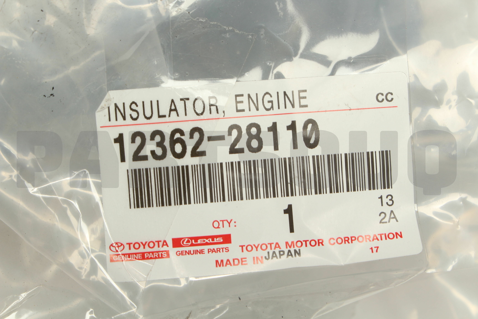 1236228110 Genuine Toyota INSULATOR, ENGINE MOUNTING, RH(FOR 