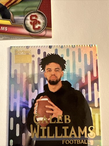 2023 Bowman University Chrome & Skybox Metal With Cut Error Caleb Williams Lot - Picture 4 of 6