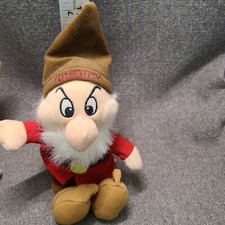 Walt Disney Store Grumpy Plush Mini Bean Bag 9" Snow White Dwarfs