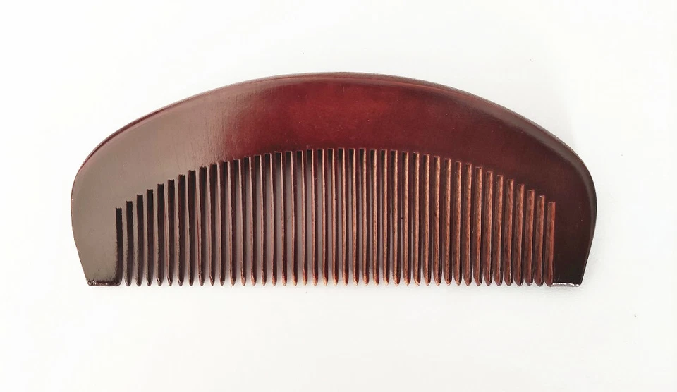 Customize Logo-Red Peach wood Comb Fine Tooth Comb Hair/Beard Beard Comb barber - Image 4 of 4