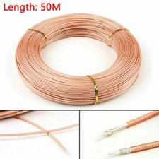 Image of 50m RG316 RF Coax Coaxial cable Connector 50ohm M17113 Shielded Pigtail 164ft SQ