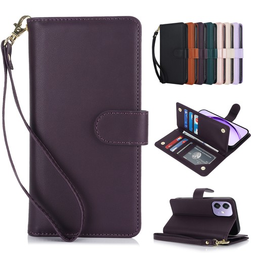 Magnetic Leather Phone Case For Samsung S25 Ultra S24 Plus S23 Wallet Flip Cover - 第 1/19 張圖片