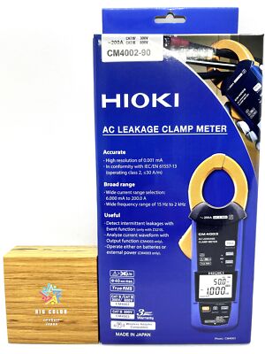 HIOKI CM4002-90 Electric AC Leak Clamp Meter CM4002 & Wireless Adapter Z3210 Set