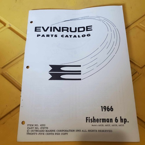 1966 Evinrude Parts Catalog Fisherman 6 HP 278776 eBay
