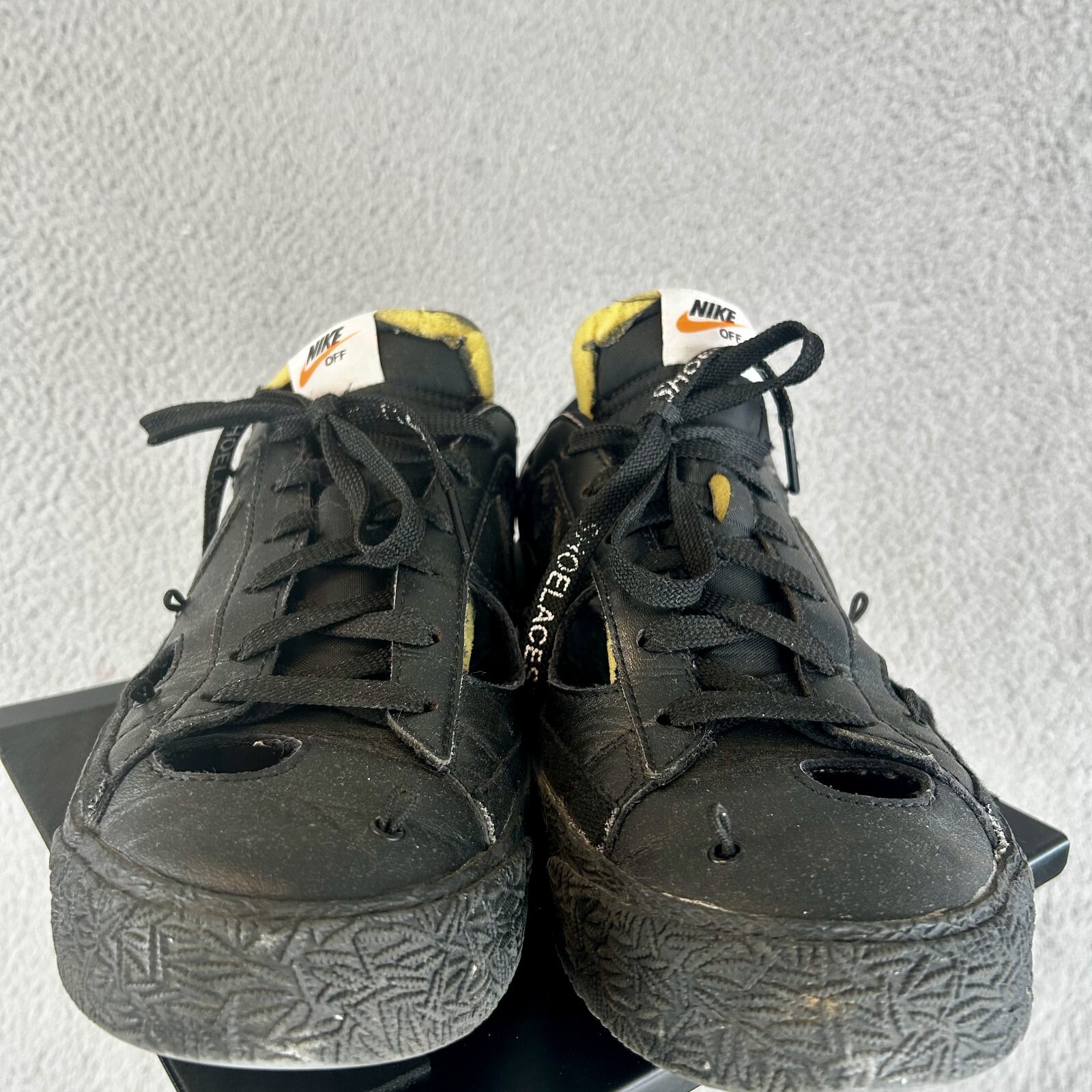 OFF WHITE X NIKE Blazer Nike Off White basso nero verde elettrico taglia 9 5 con scatola