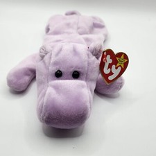 Ty Beanie Baby Happy the Hippopotamus - Lavender