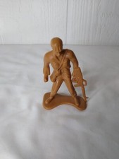Vtg Large 4" Tan Brown Army Man Soldier Figure Greenbrier International Armed