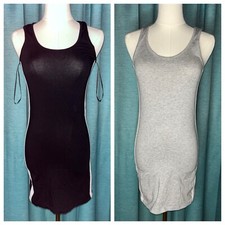 2-Fashion Nova Athletic Sporty Black & Grey Dress XS 