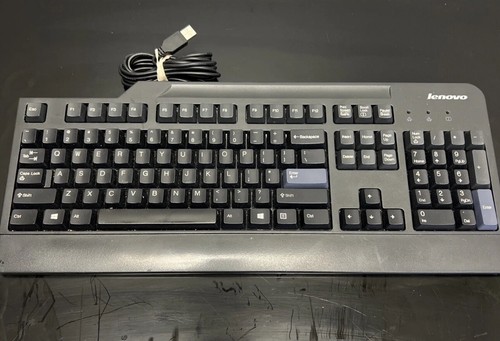 Lot 2 Lenovo KB1021 45A5289 Black Full Size USB-Wired Keyboard Used - Picture 2 of 3