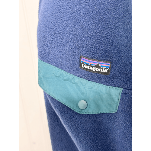 Patagonia Synchilla T Snap Men's Peddie Crew Fleece Jacket Blue Size Small - Picture 4 of 13