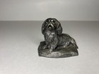 Handcrafted Pewter Pekingese Puppy Dog On Pillow Mini Figure Vintage