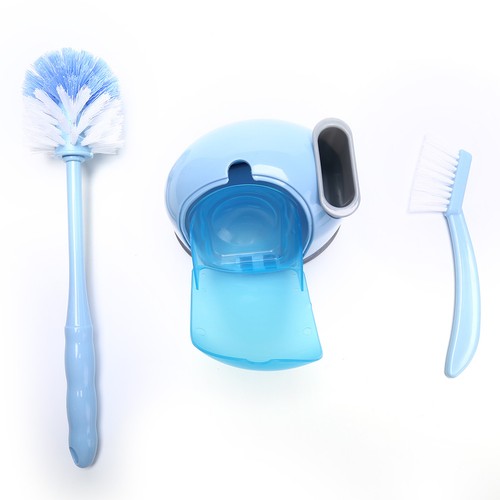 Function-Plastic-Toilet-Brush-Holder-Set-Brush-Bathroom-Cleaning-Brush