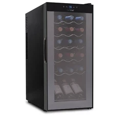 NutriChef 18 Bottle Wine Chilling Refrigerator Cellar w/Air Tight Seal PKCWC180