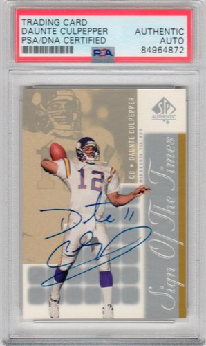 2000 SP Authentic - Sign of the Times Daunte Culpepper #DC (AU) for ...