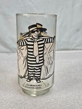 Vintage McDonald 1977 Drinking Glass McDonald Land Action Series Hamburglar