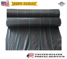 Landscape Weed Barrier Fabric Heavy Duty 3.2oz Woven Ground Cover Roll