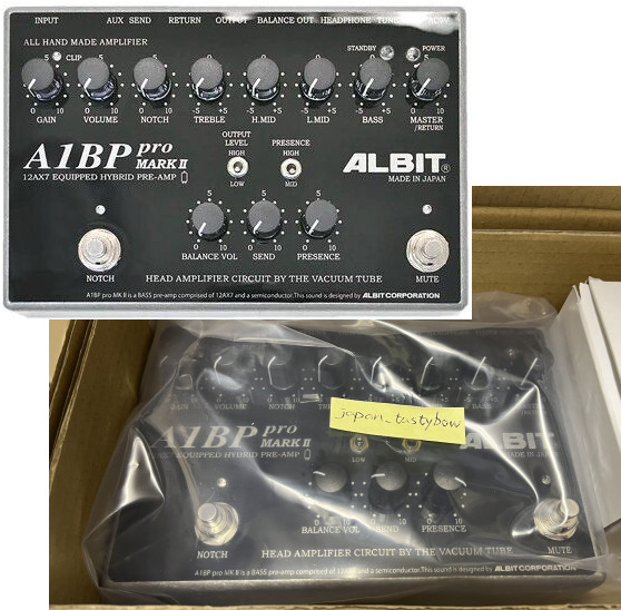 ベース ALBIT A1BP BASS PREAMPLIFIER Albit A1BP Pro Mark II Hybrid Bass preamp Black Made in