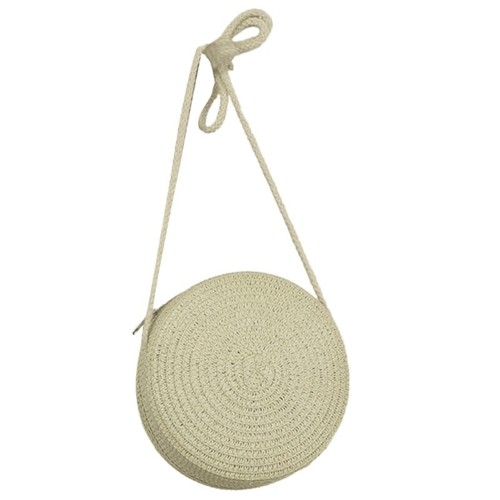 Crossbody Bag for Women Girl Round Beach Bag Trendy Phone Bag Straw Woven Bag - Picture 15 of 16