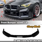 Front Bumper Spoiler Splitter Lip For BMW 2 Series M2 G87 2023-2026 Gloss Black