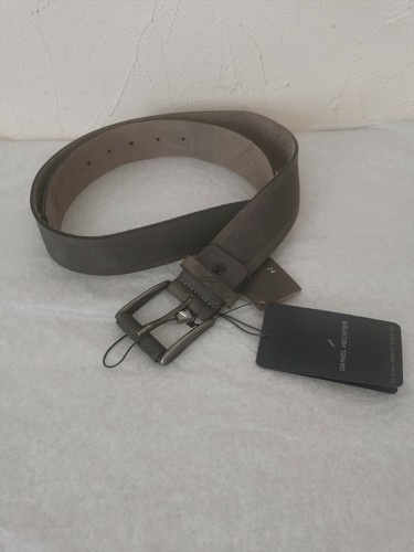 Daniel Hechter - Cinturón de Piel Flexible - Talla 95 - Gris - Nueva - Imagen 3 de 6
