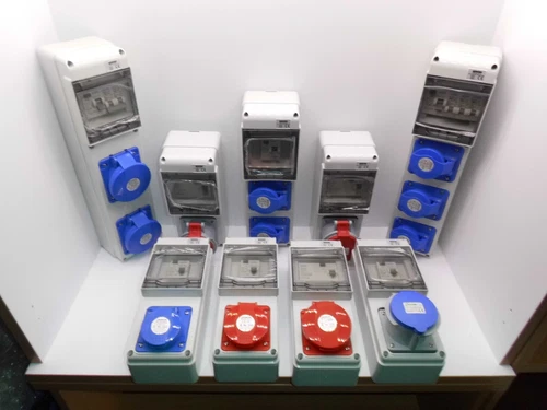 RCD PROTECT IP44 WATERPROOF OUTDOOR SOCKET 16, 32 AMP 240, 440 VOLT WORKSHOP