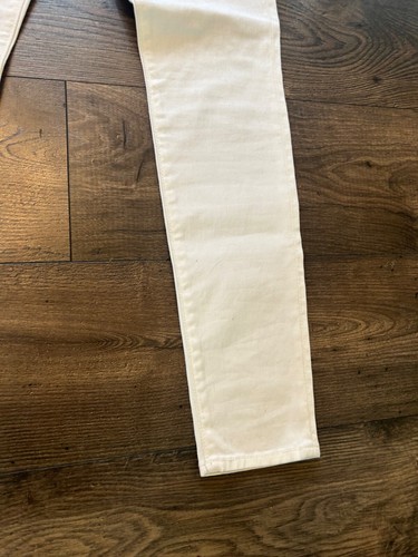7 For All Mankind Womens 27 Jeans White Denim Skinny Leg MSRP $178 - Picture 3 of 8