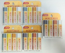 LOT OF 5 - 4 PACKS OF BURTS BEES RESCUE BALM SETS  20 RESCUE BALMS TOTAL