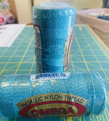 La ESPIGA NYLON CROCHET THREAD SIZE 3 - OMEGA  #3 Color 73 metallic