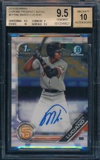 BGS 9.5/10 MARCO LUCIANO AUTO 1st 2019 Bowman Chrome Autograph RC GEM MINT