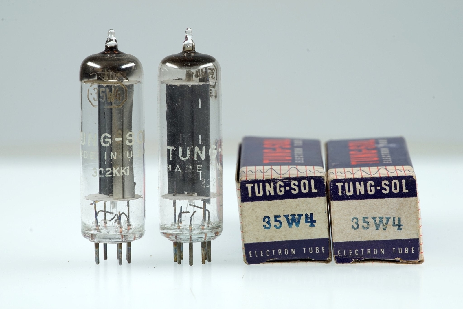 2 Vintage TungSol 35W4 / HY90 Half Wave Rectifier Mini 7 Pin Audio ...