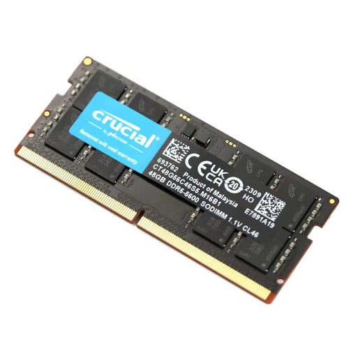 Crucial 96GB 2X48GB DDR5 5600MHZ PC5-44800 Laptop SODIMM Memory Ram CT48G56C46S5 - Picture 3 of 5
