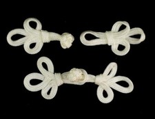 10 Pairs Large Ivory Chinese Knot Buttons Frog Fasteners - Sewing