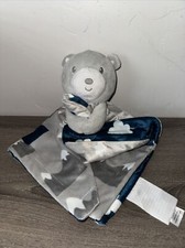Baby Essentials Gray Bear Baby Lovey Security Blanket Blue Mountains Clouds 14  