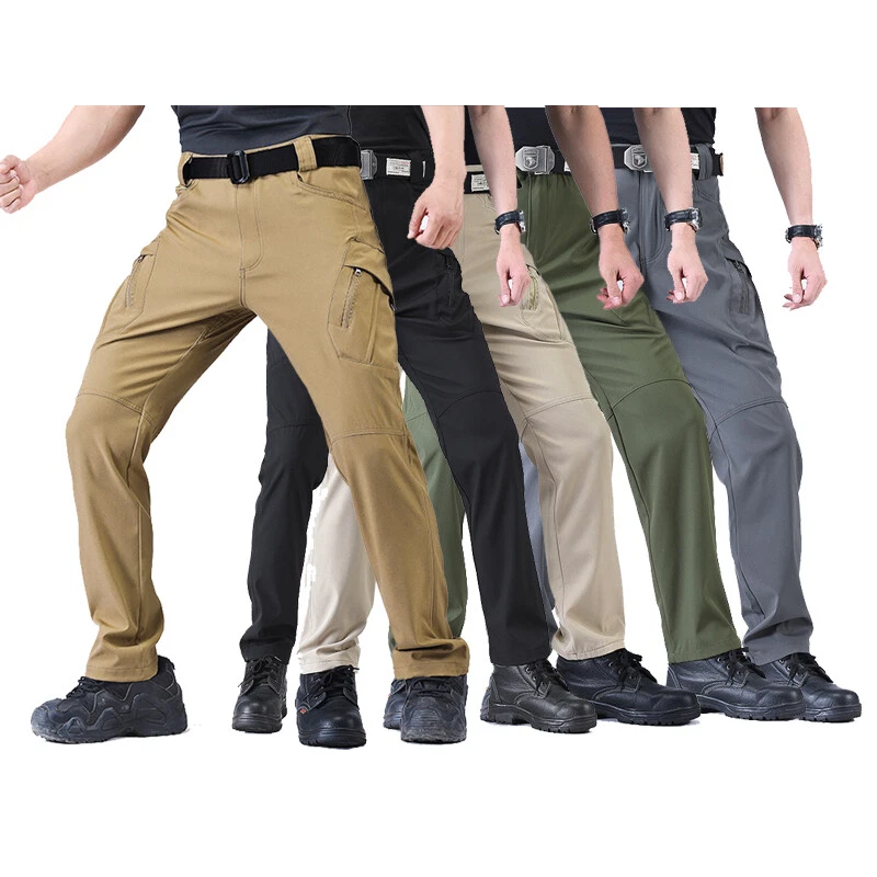 Tactical Mens Cargo Pants Waterproof Work Hiking Combat Outdoor Trousers Pants M