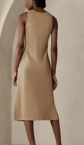 Banana Republic The 90s Tank Dress Linen Roasted Cacao Brown Sz ST #860305 NWOT - Picture 5 of 10