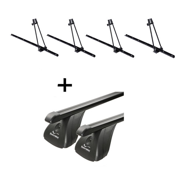 4X FahrradträGer Orion+DachträGer VDP Stahl FüR FüR Opel Astra G 3-5TüR 98-04-image